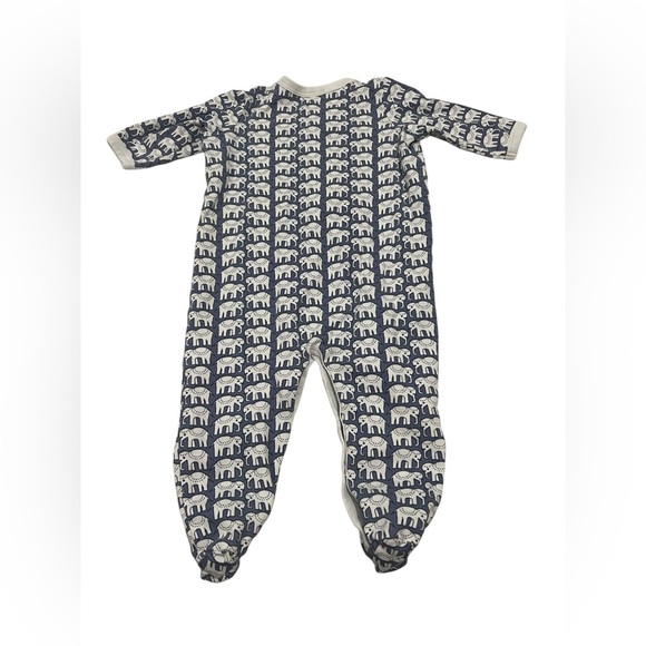 Roller Rabbit Infant Blue Hathi Footie Pajamas in size 3-6 months - Picture 3 of 5